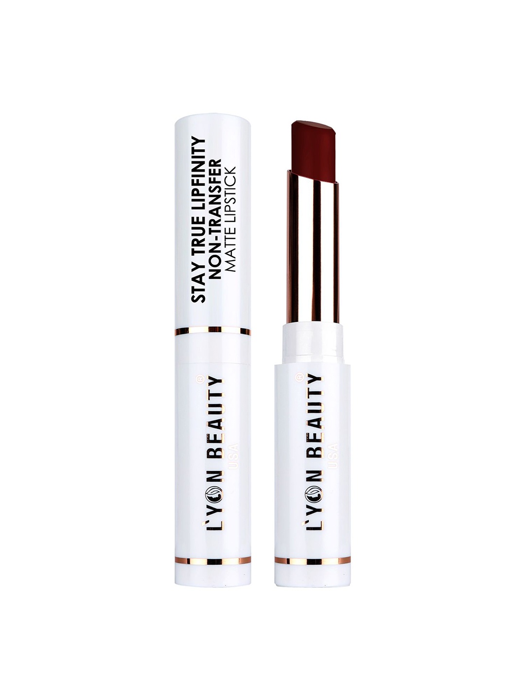 

Lyon Beauty USA Stay Ture Lipfinity Non-Transfer Matte Lipstick- 10 Maroon- 2.3 gm