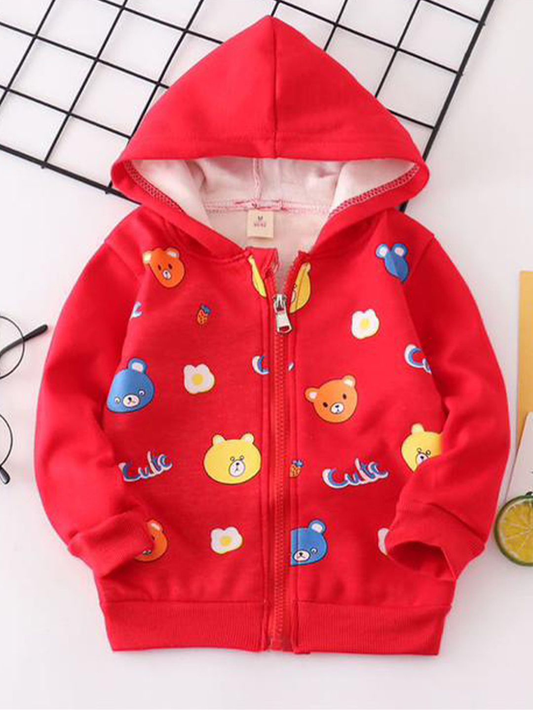 

Bold N Elegant Kids Printed Hooded Sweatshirt, Red