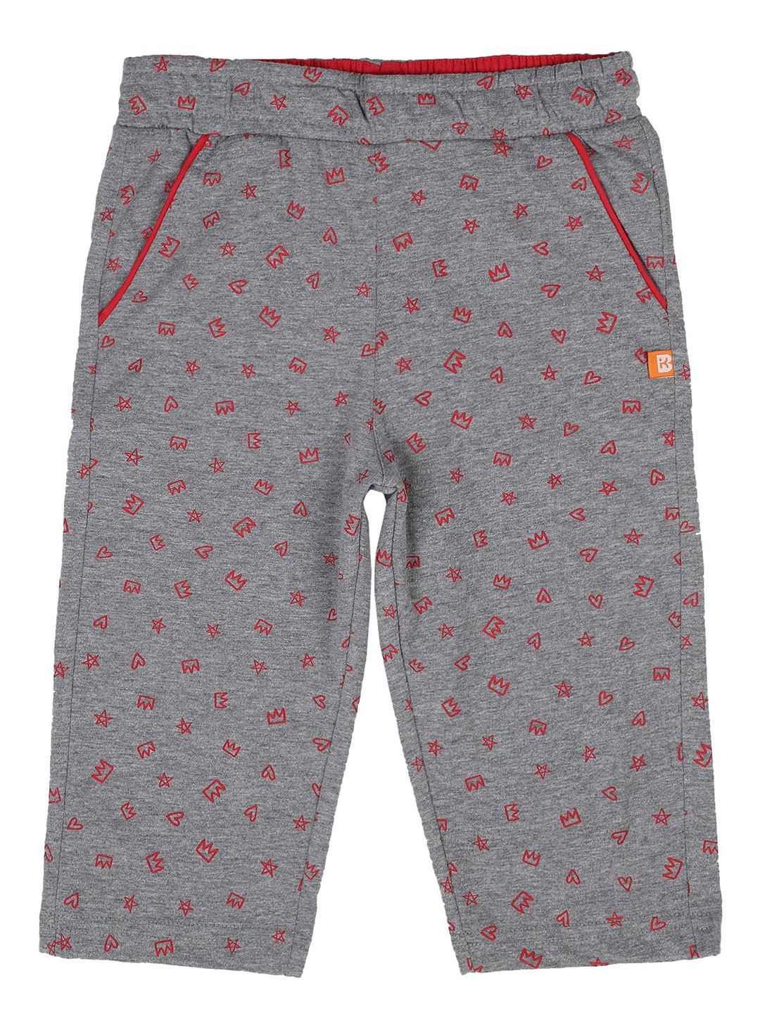 

Bodycare Girls Printed Cotton Capris, Grey