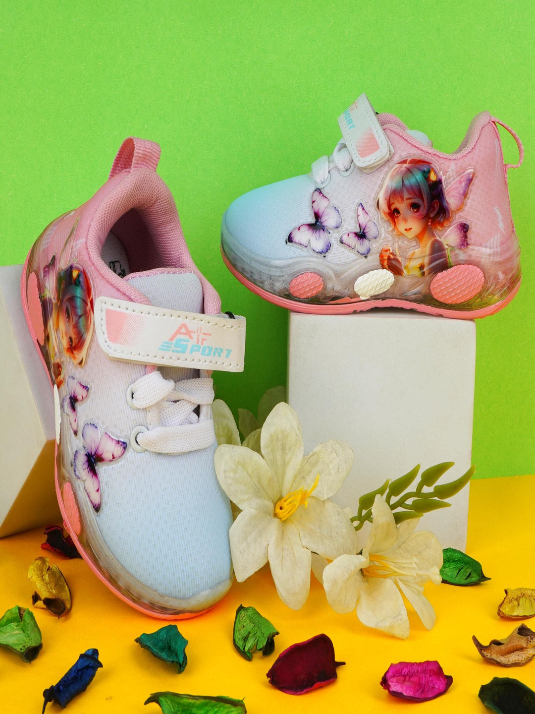 

BAESD Girls Woven Design Sneakers, Pink