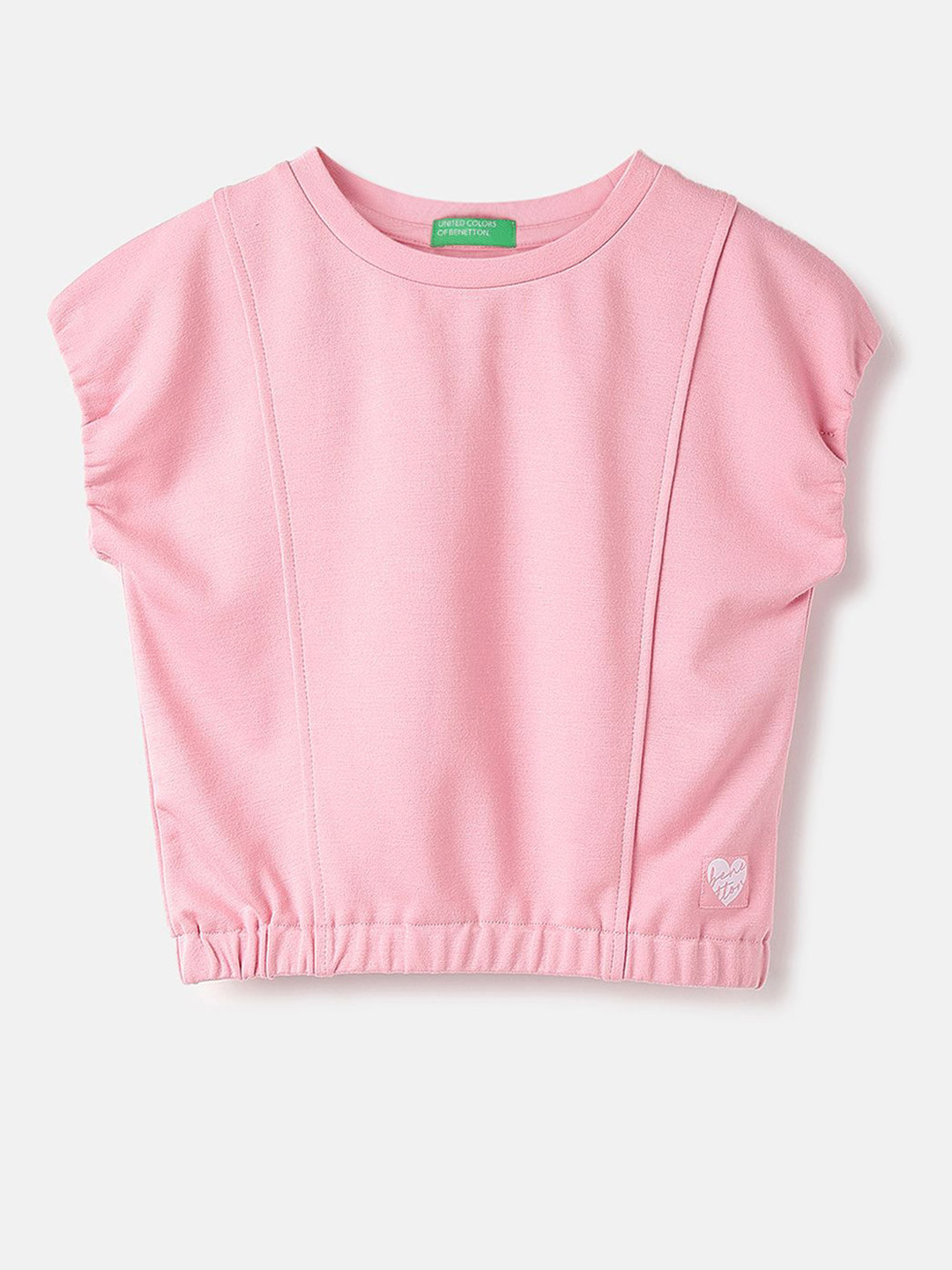 

United Colors of Benetton Girls Extended Sleeves Top, Pink