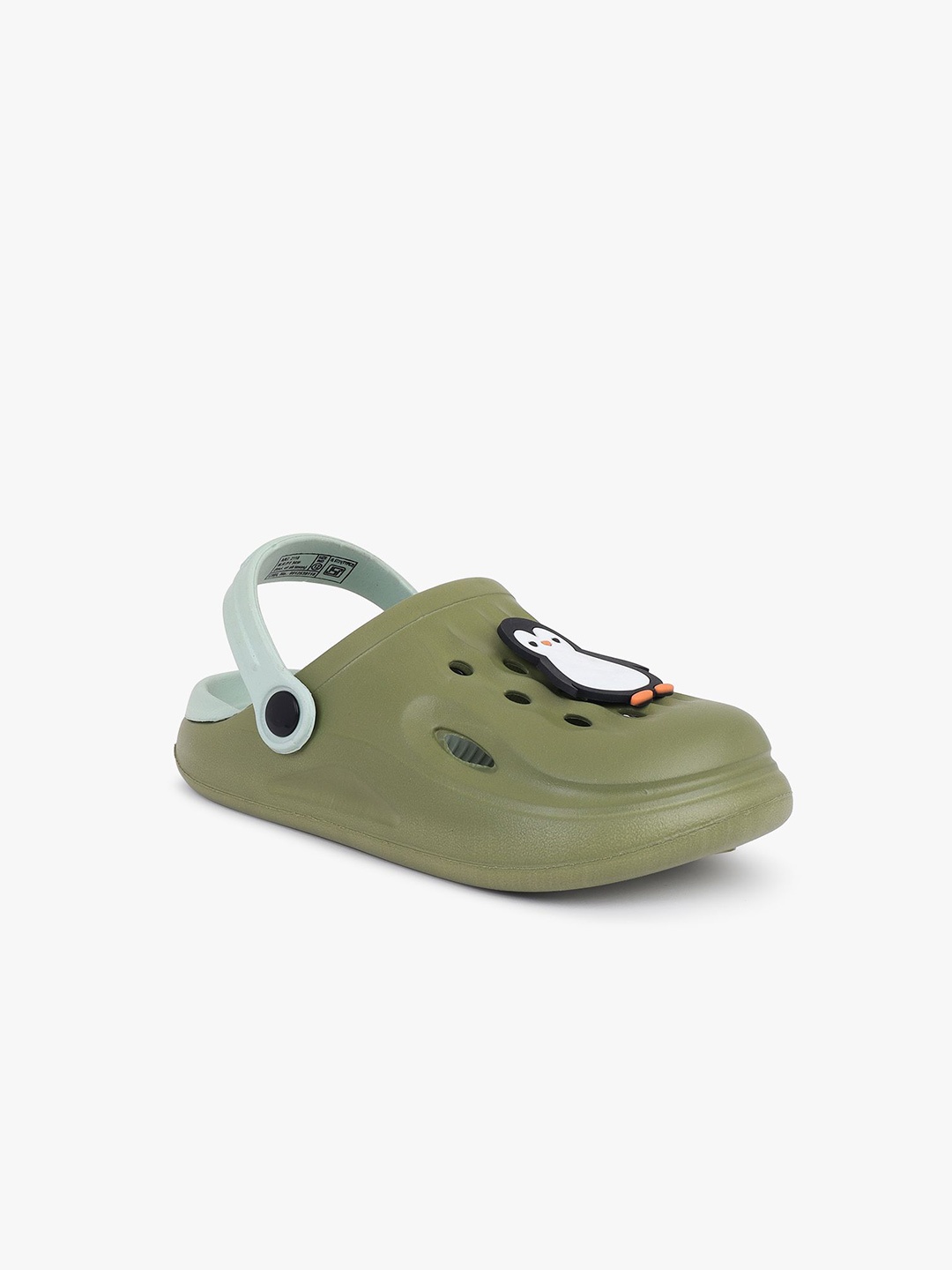 

Superminis Kids Penguin Design Clogs, Green