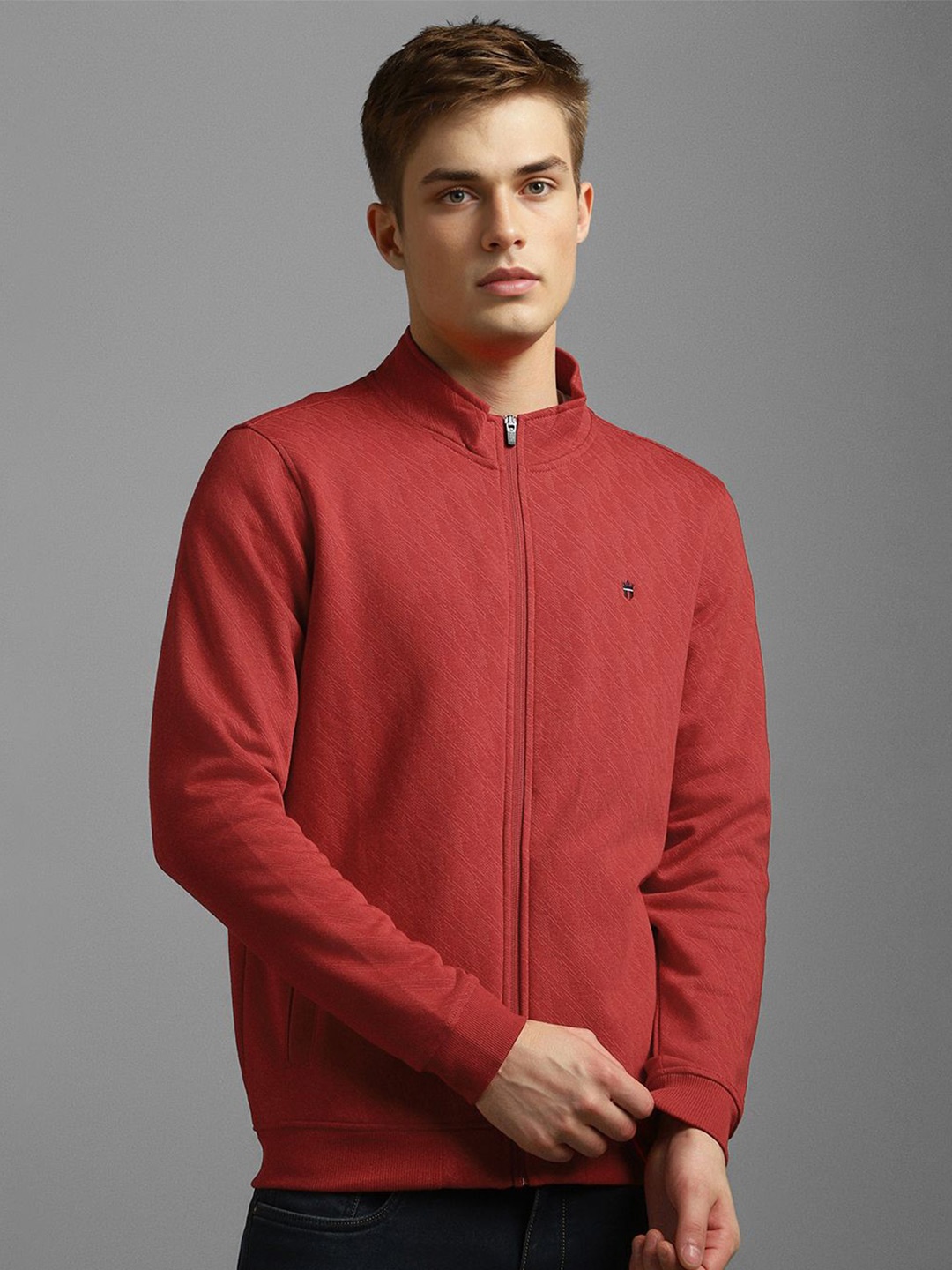 

Louis Philippe Sport Men Printed Cotton Sweatshirt, Red