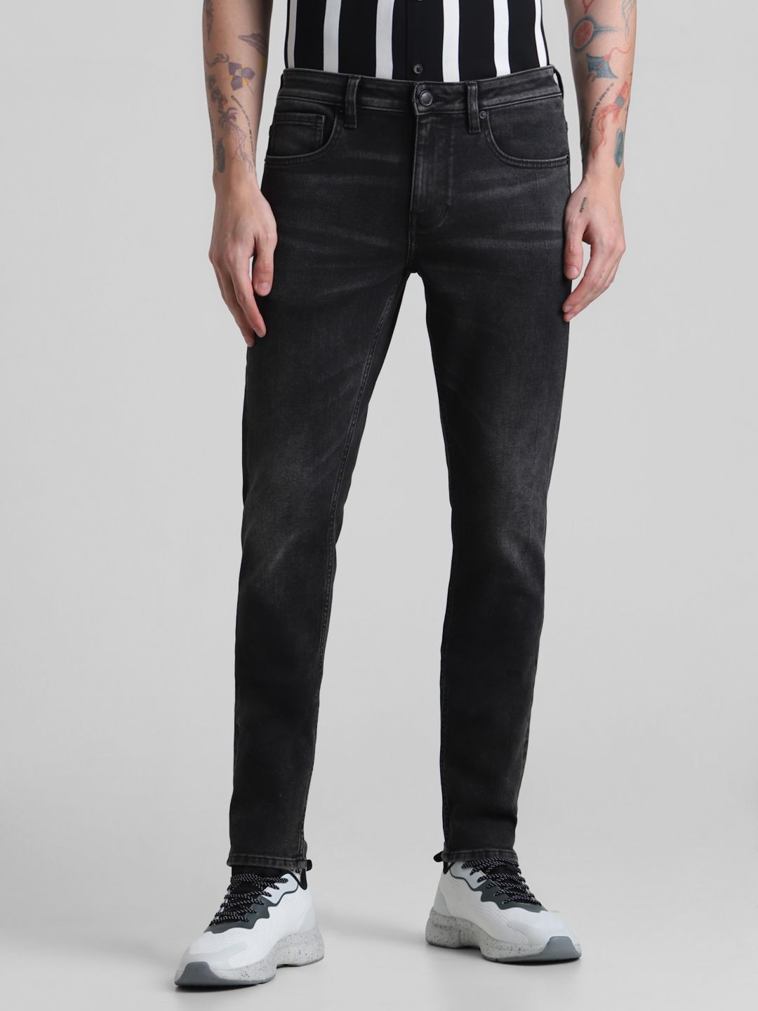 

Jack & Jones Men Regular Fit Light Fade Jeans, Black