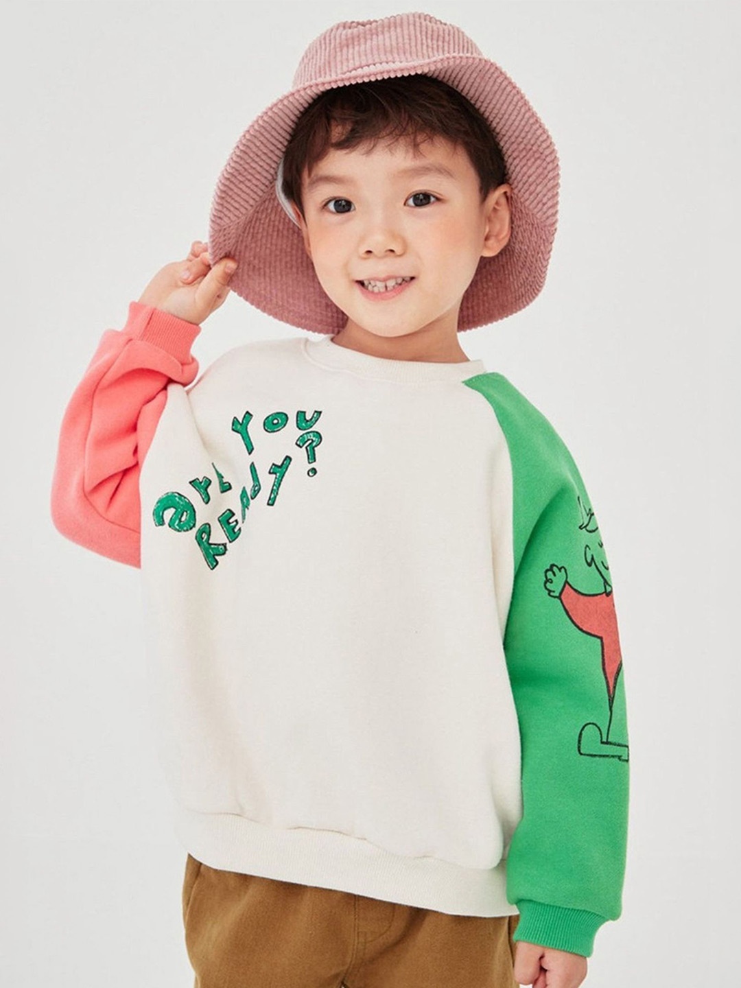 

LULU & SKY Boys Colourblocked Sweatshirt, White