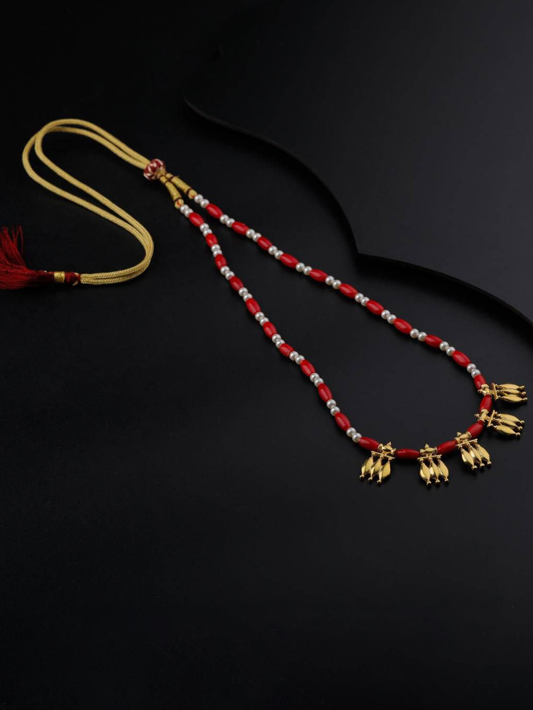 

House of Aadyaa Sterling Silver Gold-Plated Handcrafted Necklace