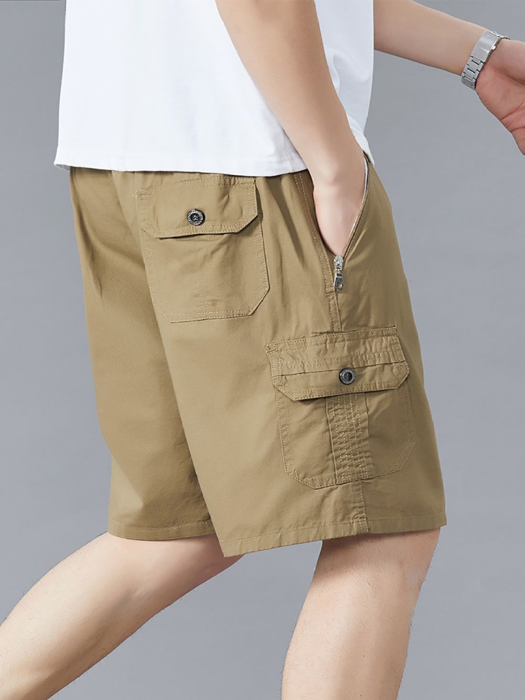 

StyleCast x Revolte Men Mid-Rise Cotton Shorts, Yellow