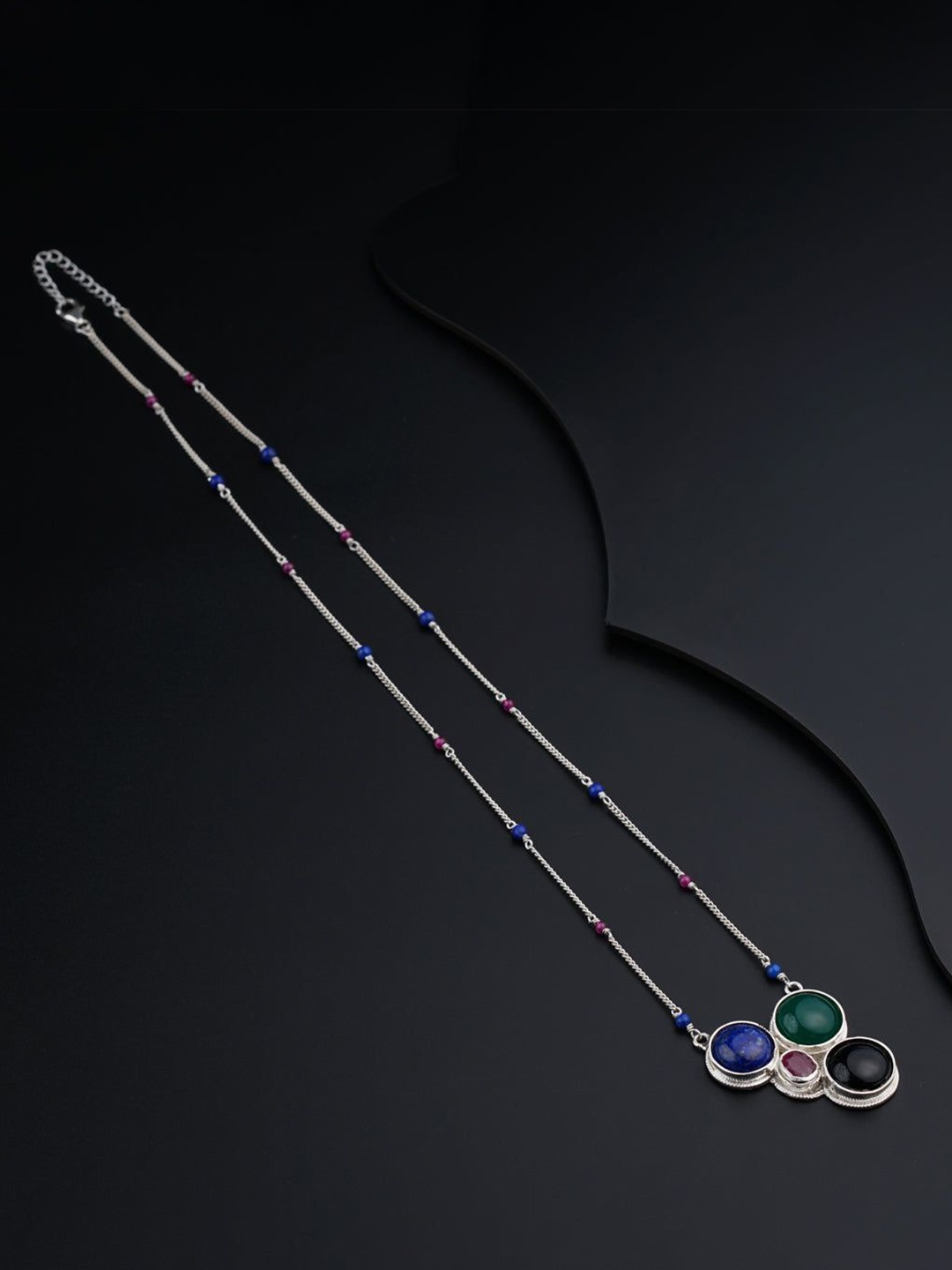 

House of Aadyaa Sterling Silver Oxidised Necklace