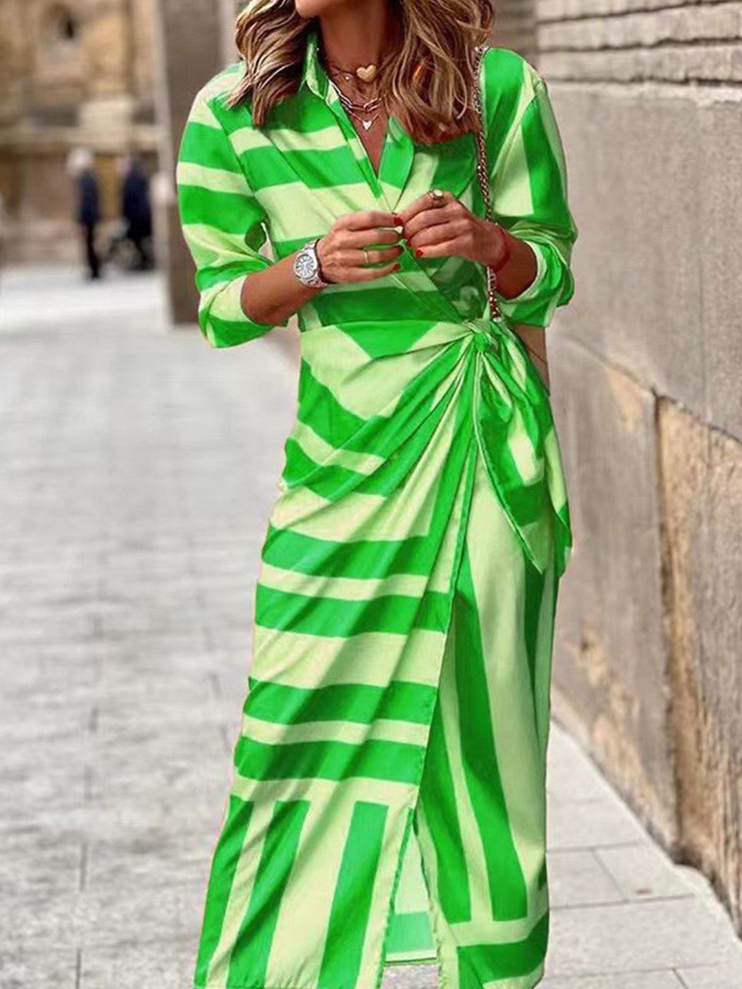 

StyleCast Striped Maxi Dress, Green