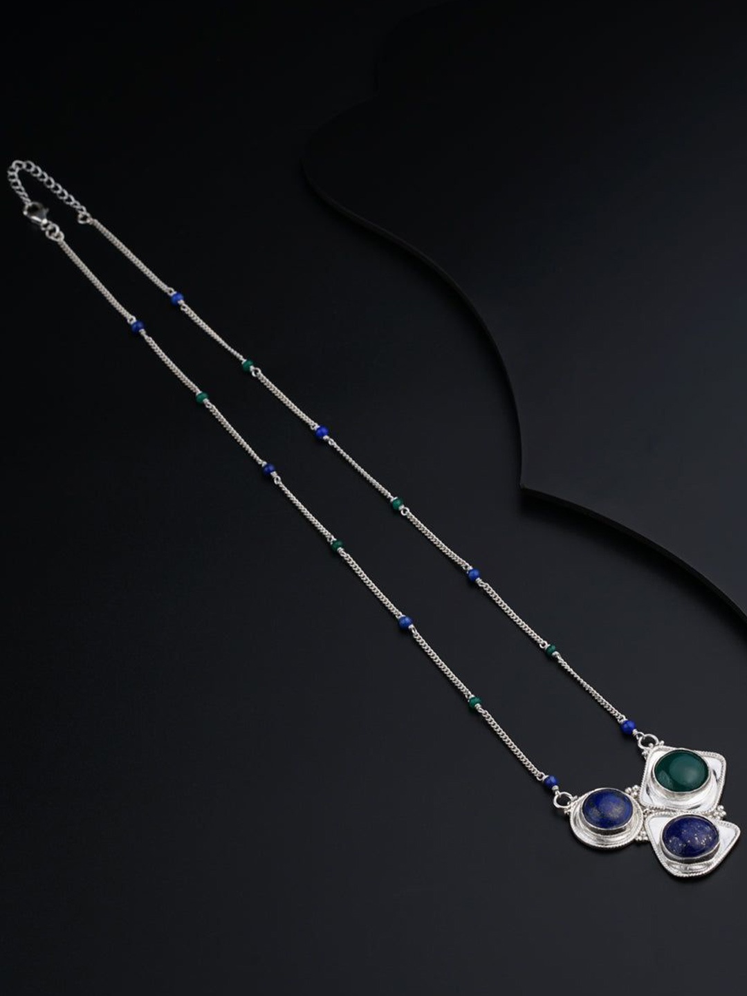 

House of Aadyaa Sterling Silver Oxidised Necklace