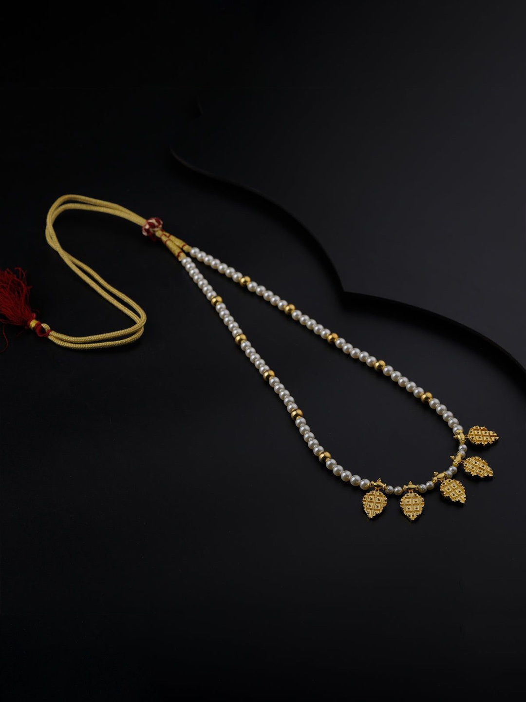 

House of Aadyaa Sterling Silver Necklace, Gold
