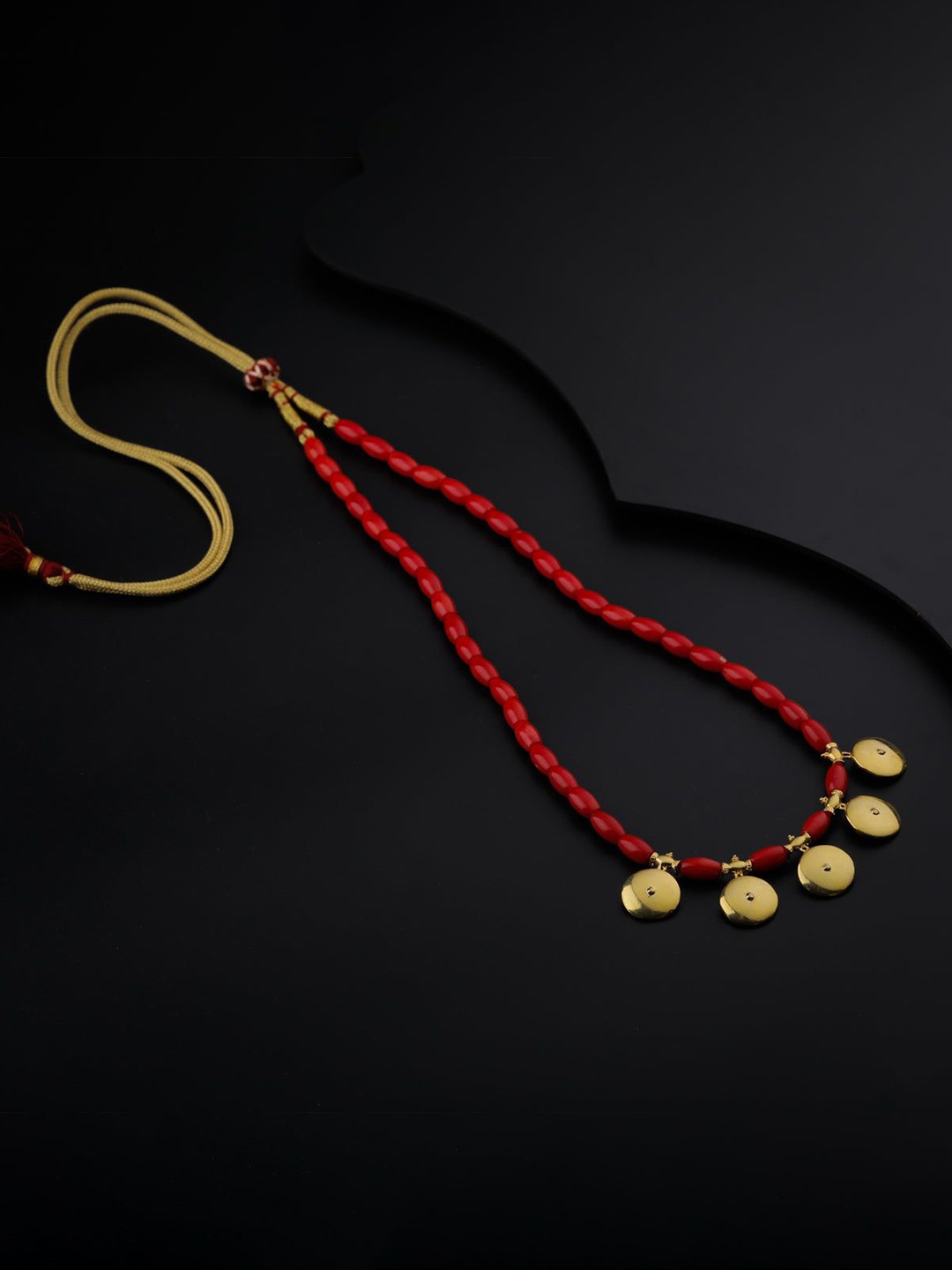 

House of Aadyaa Sterling Silver Necklace, Gold