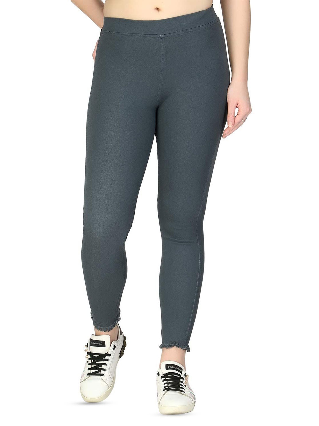 

ZXN CLOTHING Women Slim Fit Cotton Jeggings, Grey