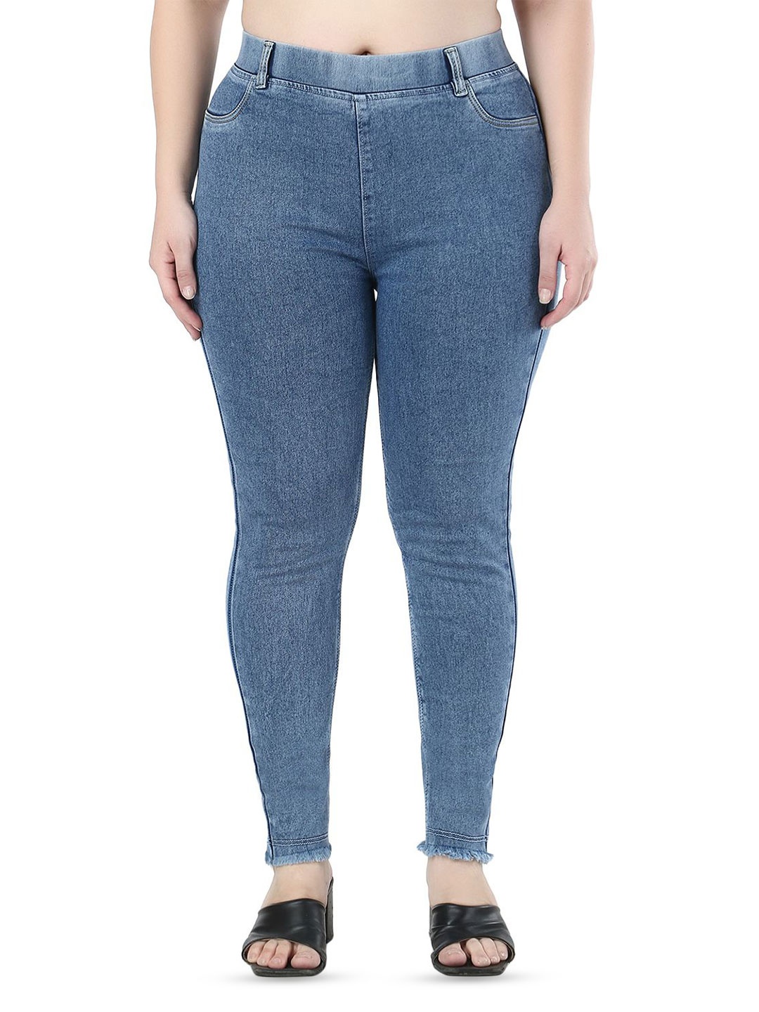 

ZXN CLOTHING Women Cotton Slim Fit Jeggings, Blue