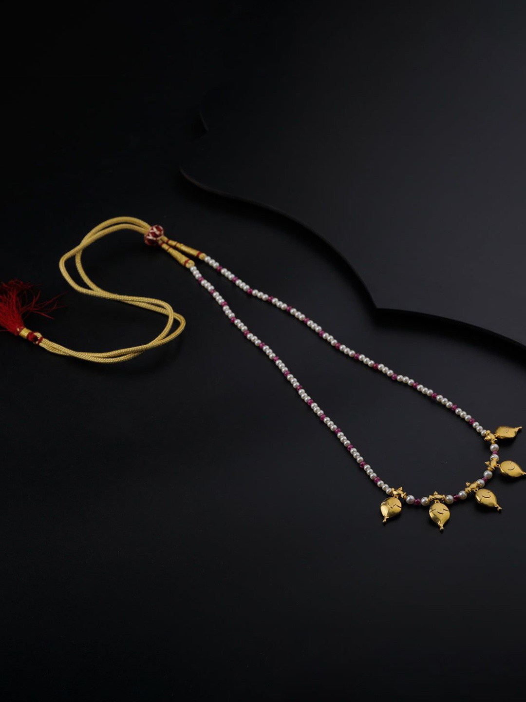 

House of Aadyaa Sterling Silver Necklace, Gold
