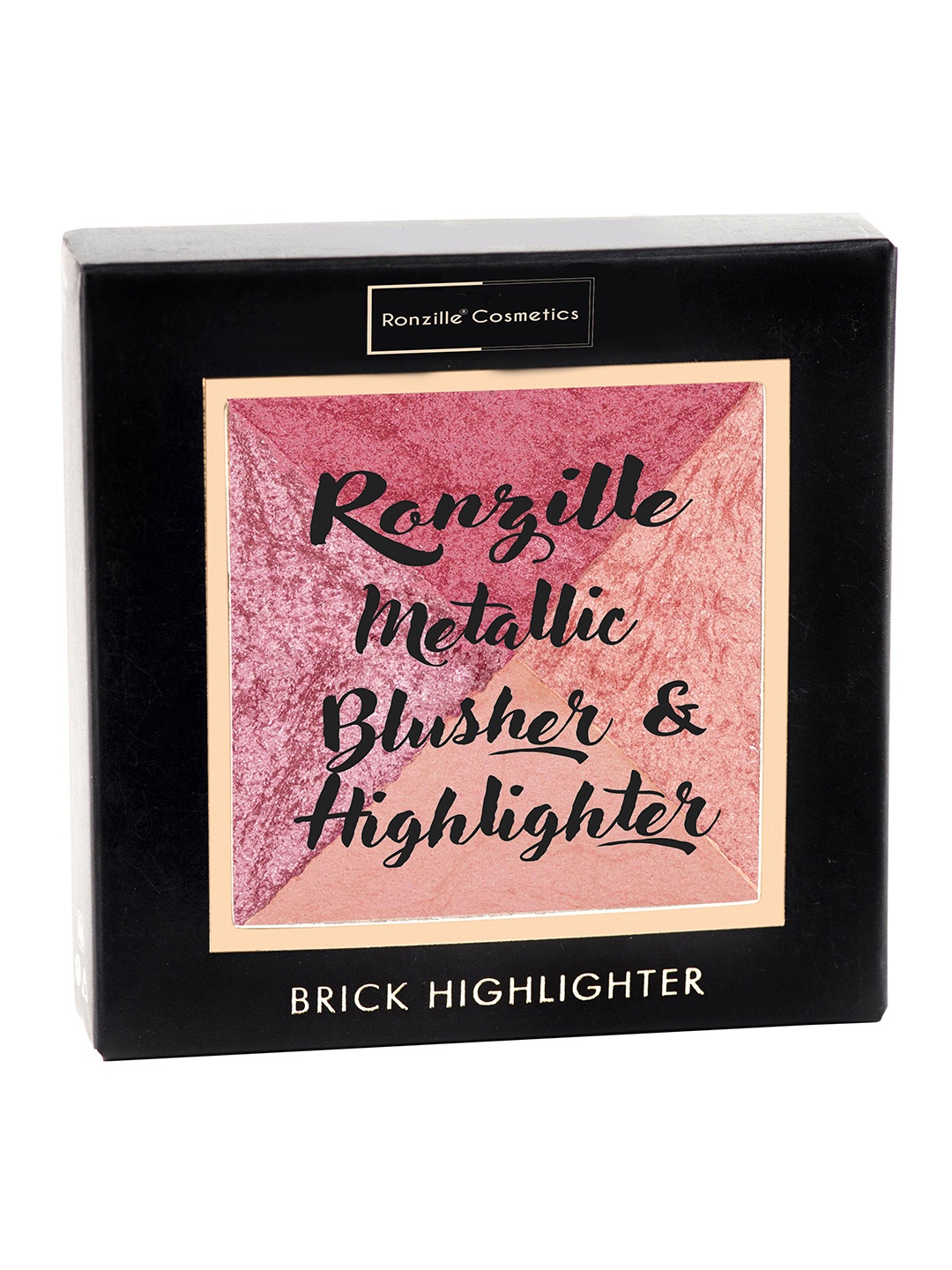 

Ronzille Square Shimmer Brick Metallic Highlighter - Soft Pink - 06