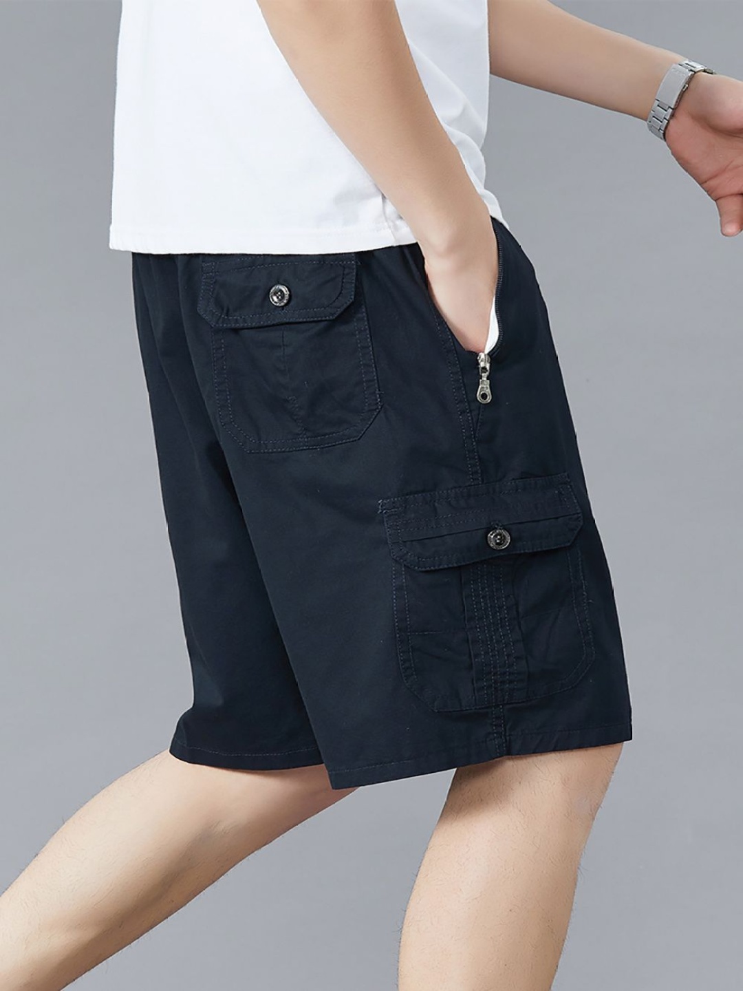 

StyleCast x Revolte Men Mid-Rise Regular Short, Black