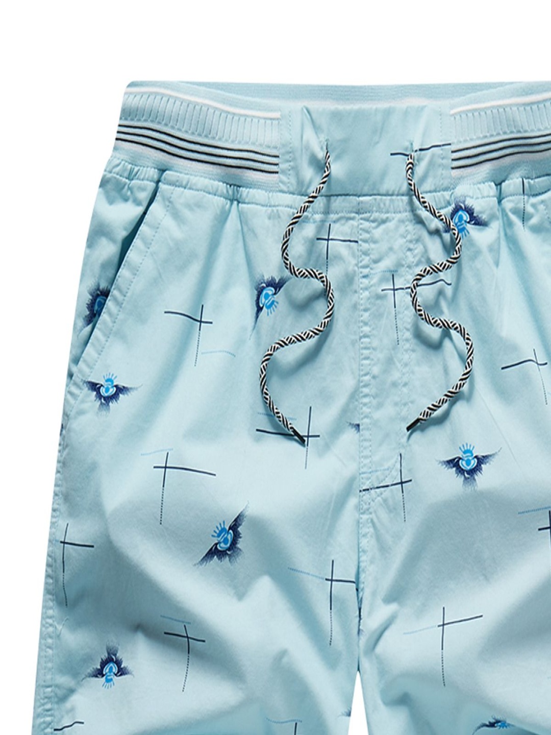 

StyleCast x Revolte Men Conversational Printed Cotton Shorts, Blue