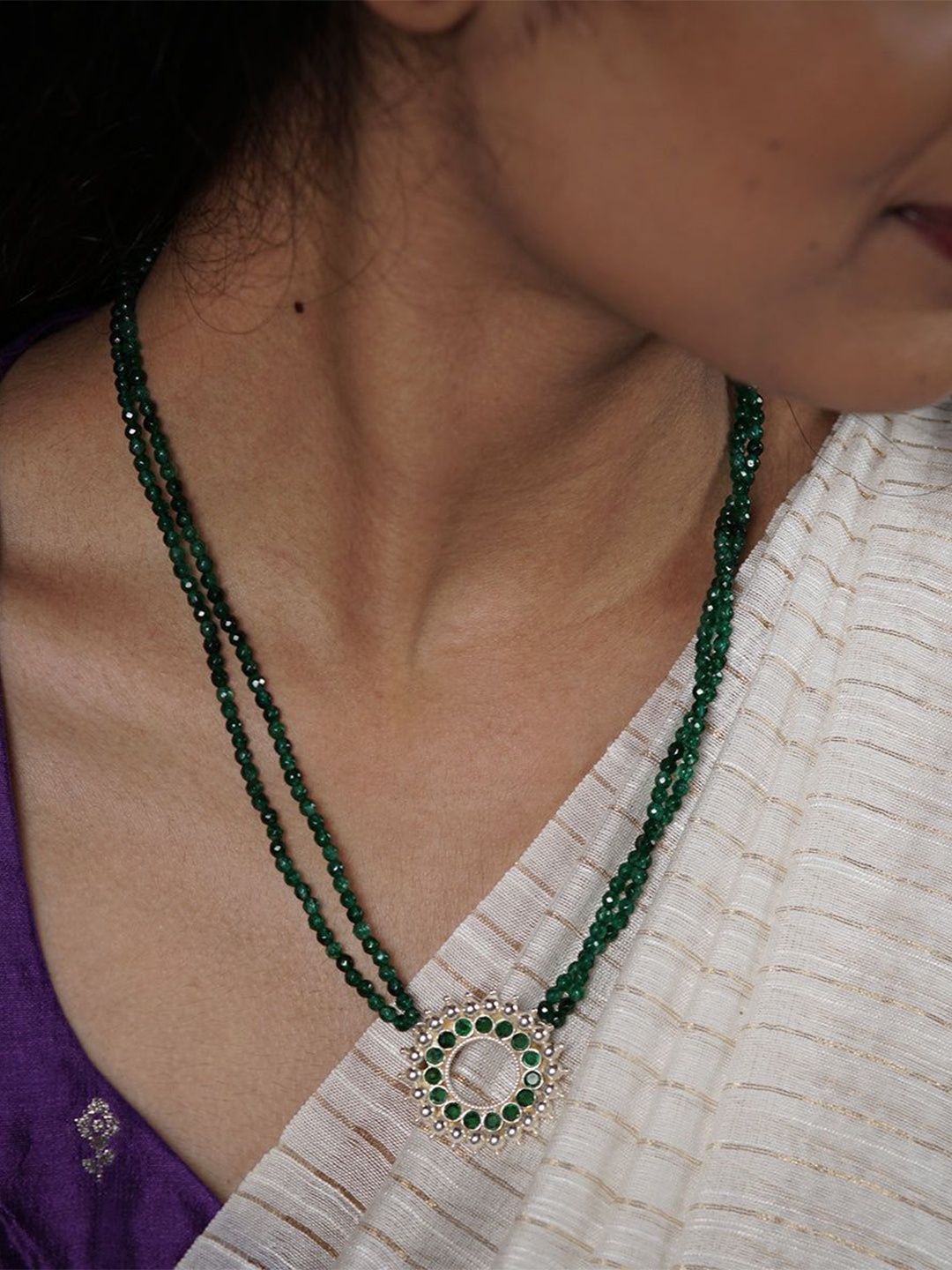 

House of Aadyaa Sterling Silver Necklace
