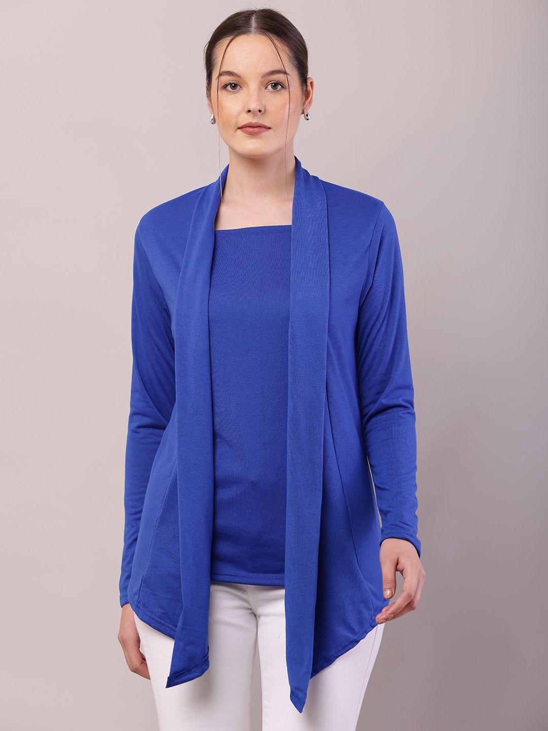 

RiseMax Longline Open Front Shrug, Blue