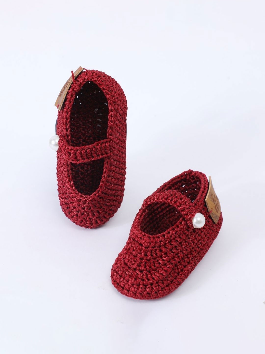 

FUNKRAFTS Unisex Kids Acrylic Booties, Maroon