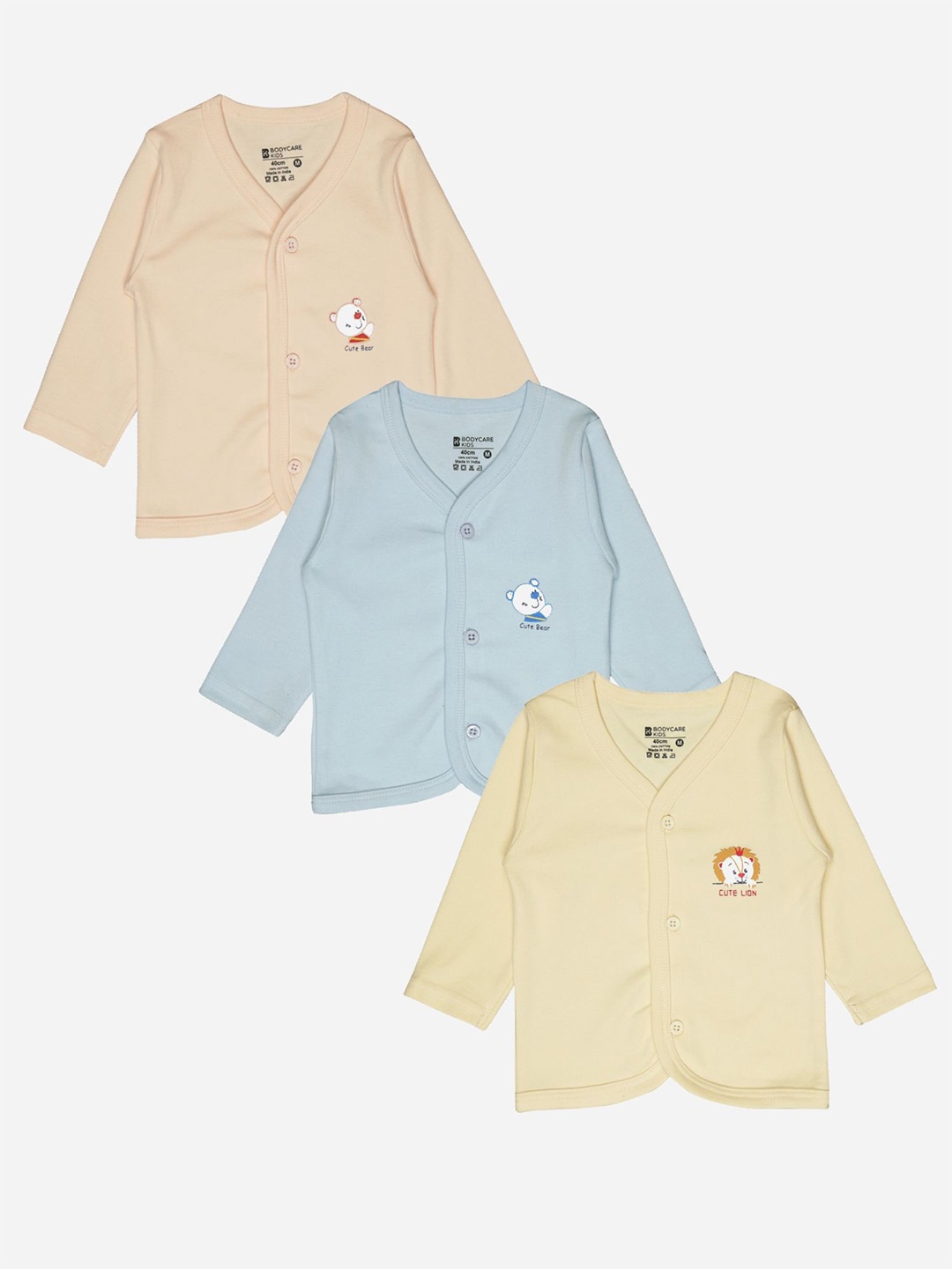 

Bodycare Pack of 3 Kids Cotton Tshirts, Beige