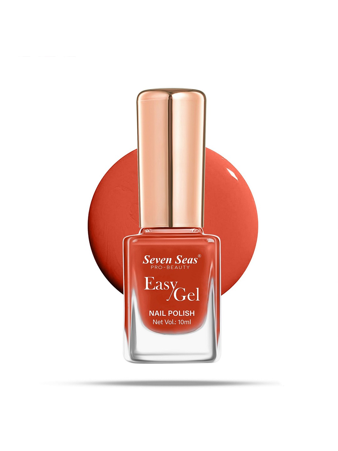 

Seven Seas Easy Gel Quick Dry Formula Glossy Nail Polish- 10 ml- Shade- 206 - Orange