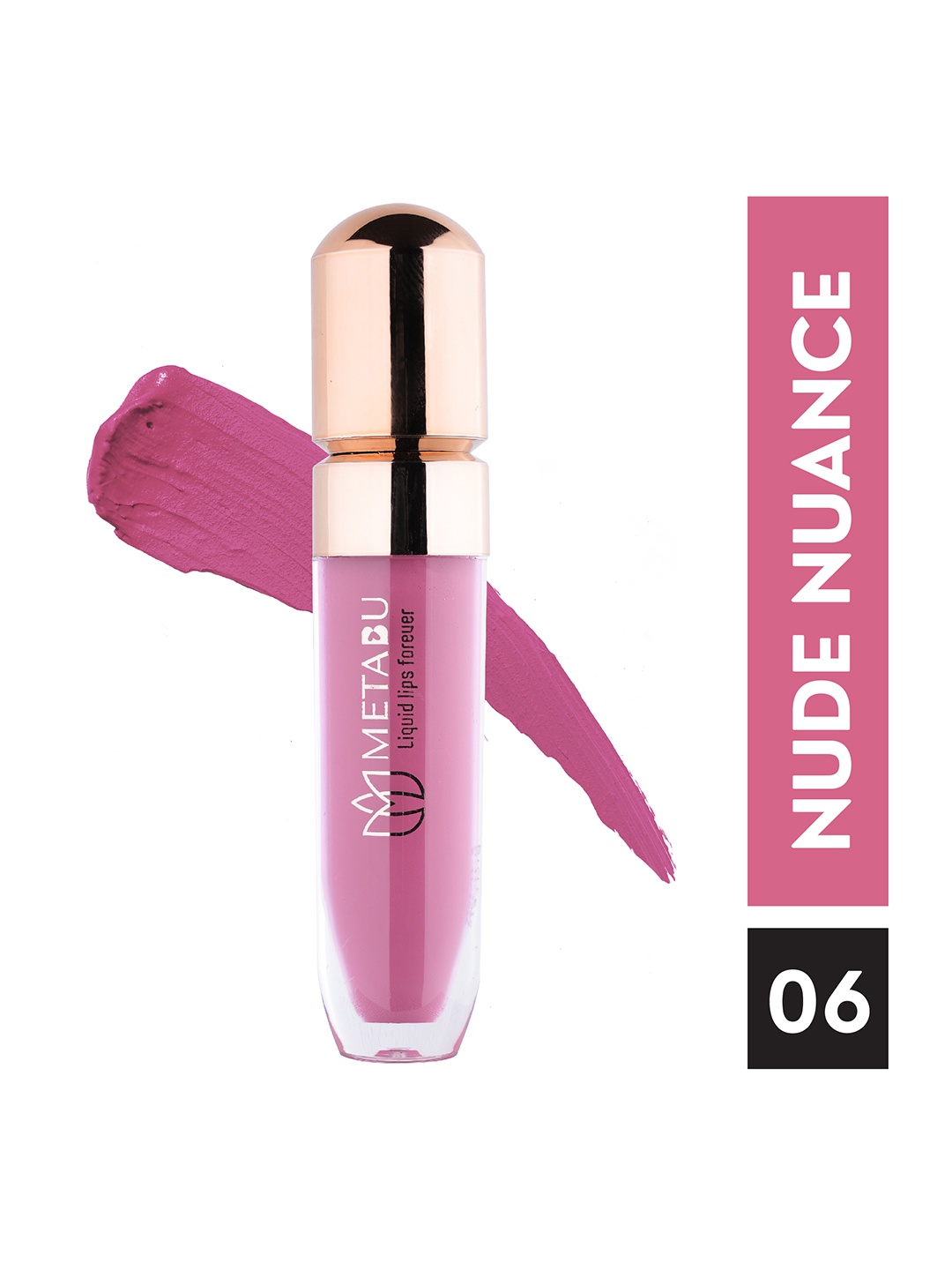 

METABU Waterproof Long-Lasting Liquid Lipstick 4.25ml - Nude Nuance 06, Pink