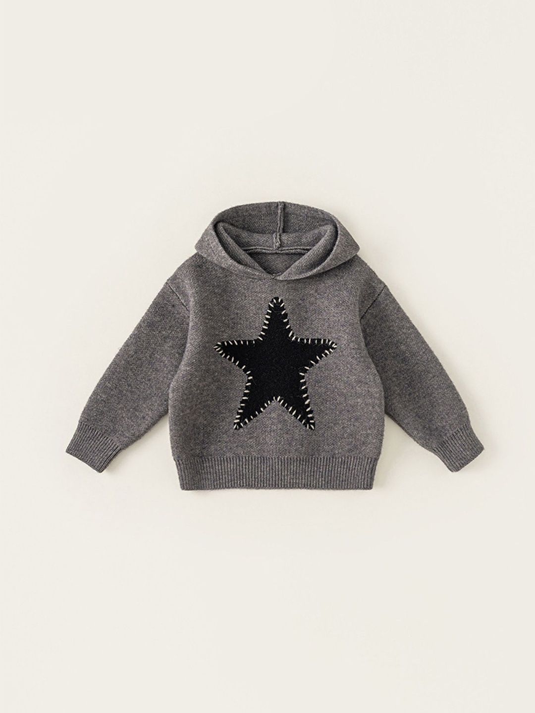 

LULU & SKY Kids Patch-work Sweatshirt, Grey