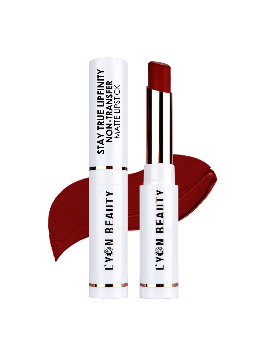 

Lyon Beauty USA Stay Ture Lipfinity Non-Transfer Matte Lipstick- 09 Russian Red- 2.3 gm