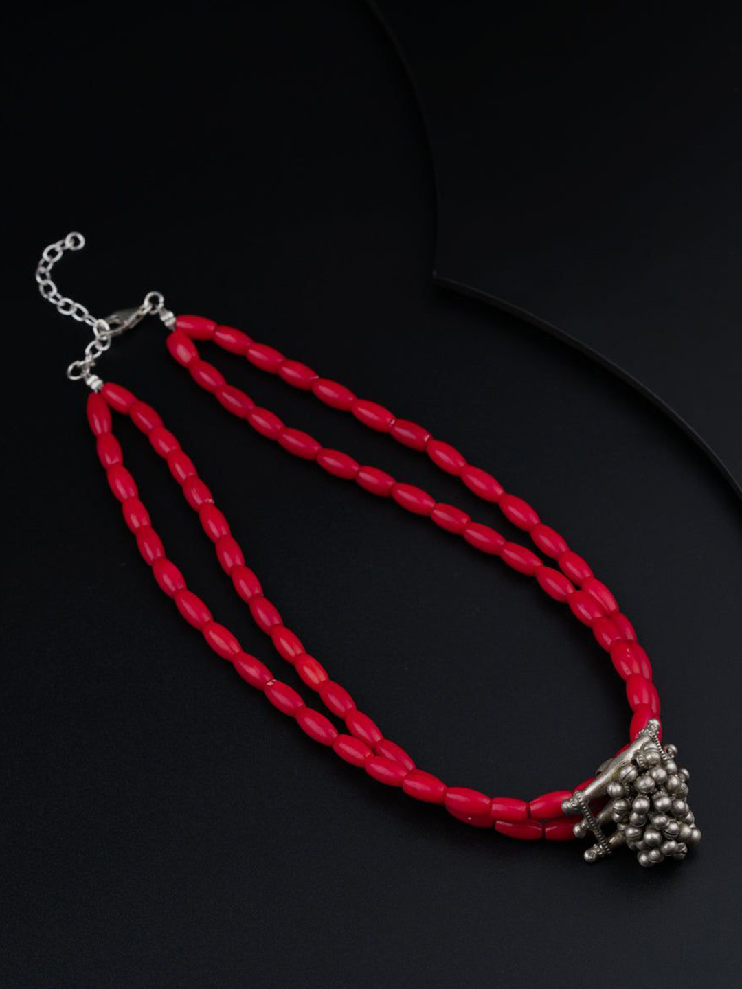 

House of Aadyaa Sterling Silver Oxidised Necklace