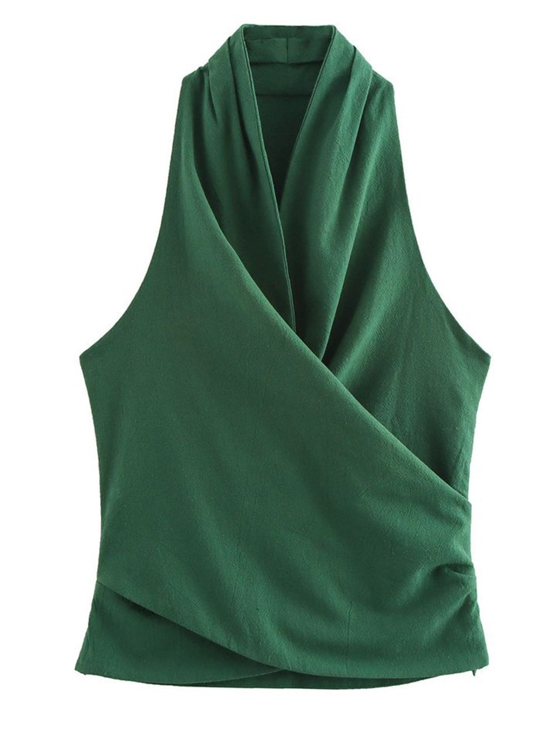 

LULU & SKY Women V-Neck Wrap Top, Green