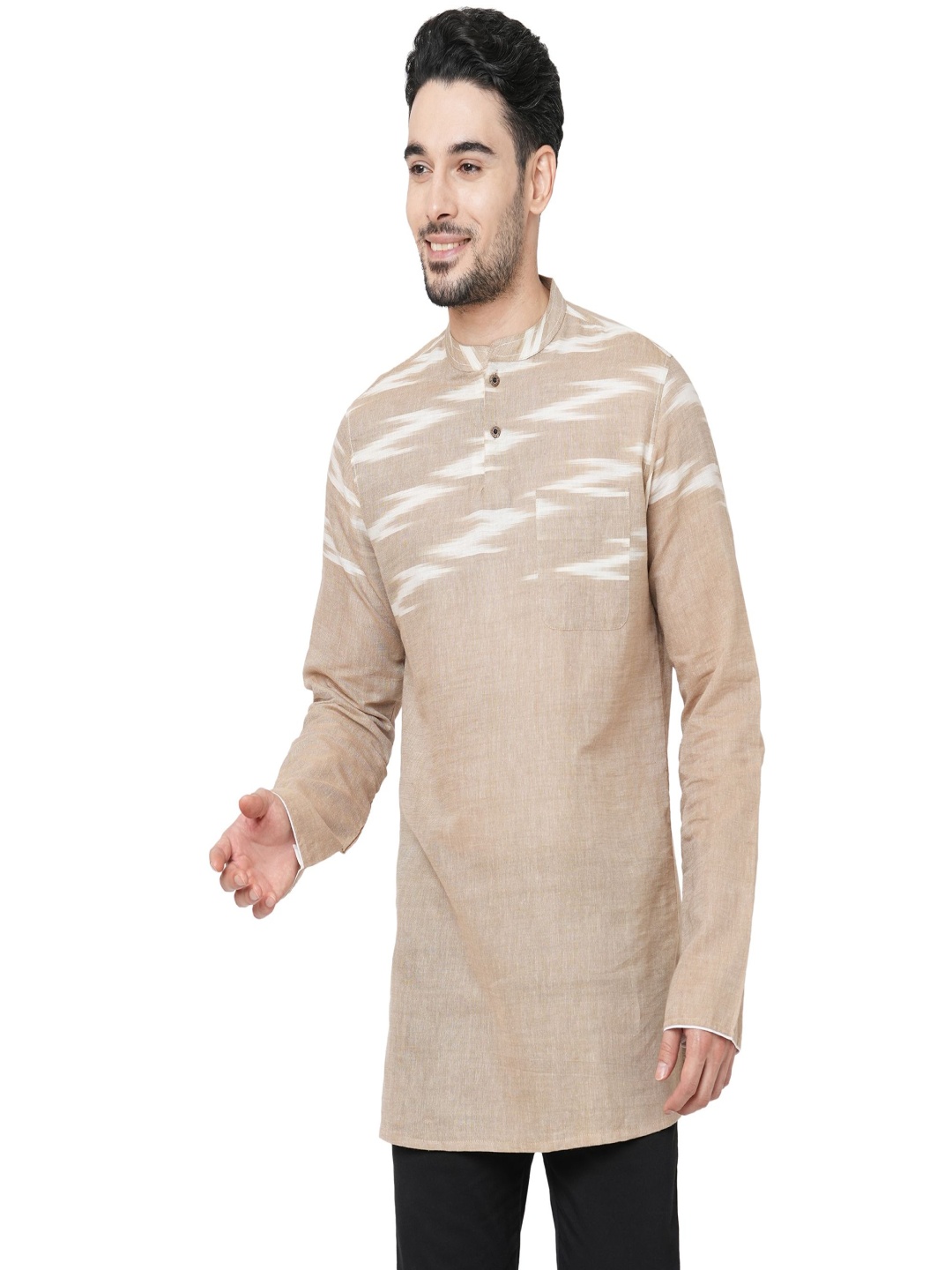 

ARCHATTIRE Men Thread Work Kurta, Rust