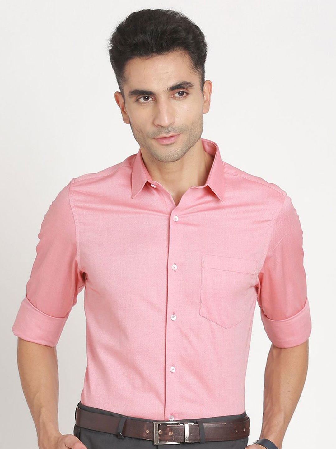 

Turtle Men Standard Opaque Formal Shirt, Pink