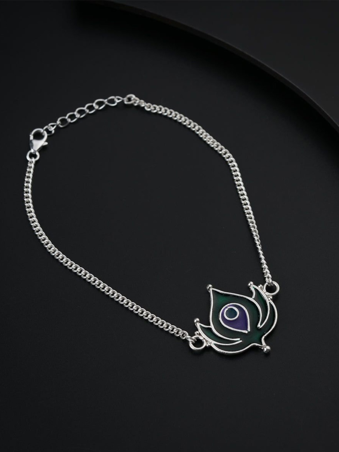

House of Aadyaa Women Silver Link Bracelet