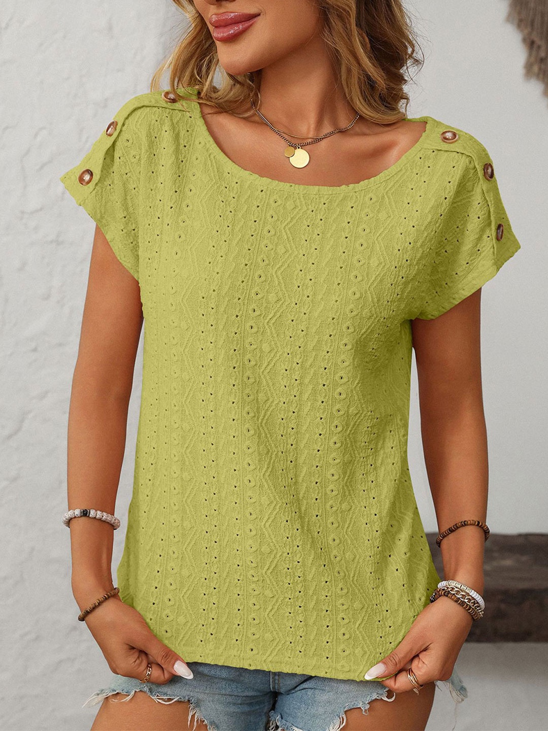 

StyleCast x Revolte Women Round Neck Top, Yellow