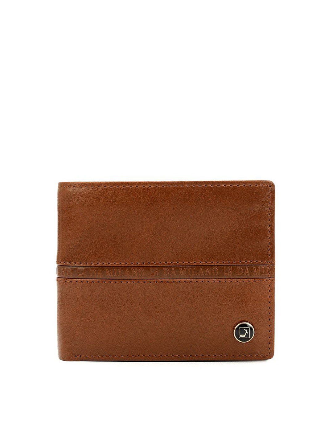 

Da Milano Men Leather Two Fold Wallet, Brown