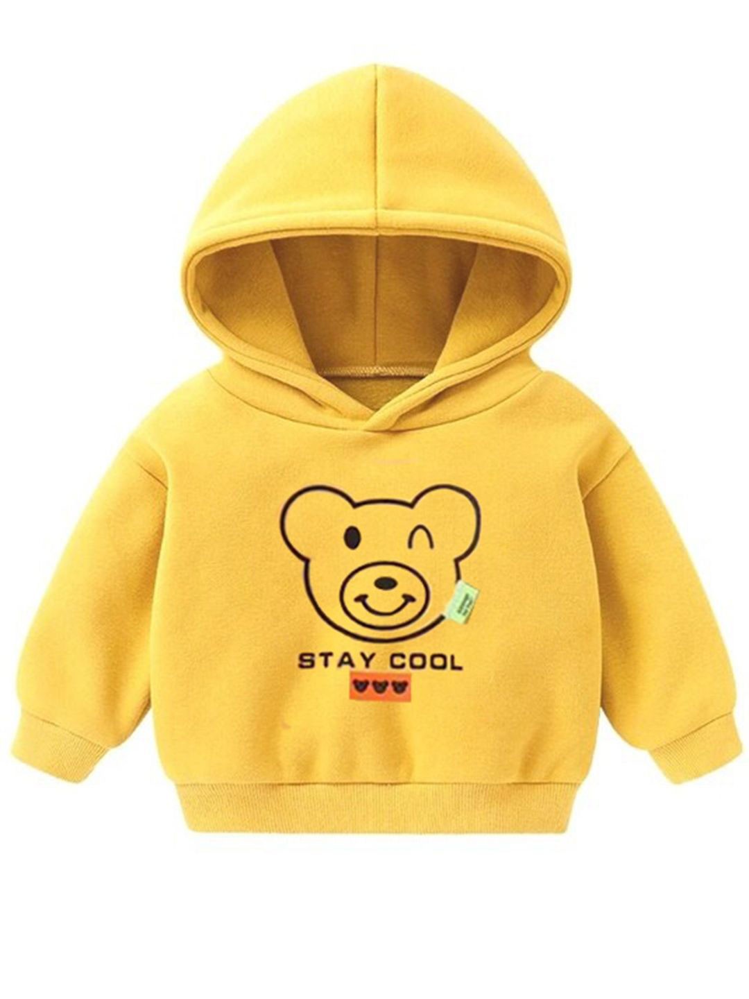 

Bold N Elegant Kids Printed Hooded Sweatshirt, Yellow