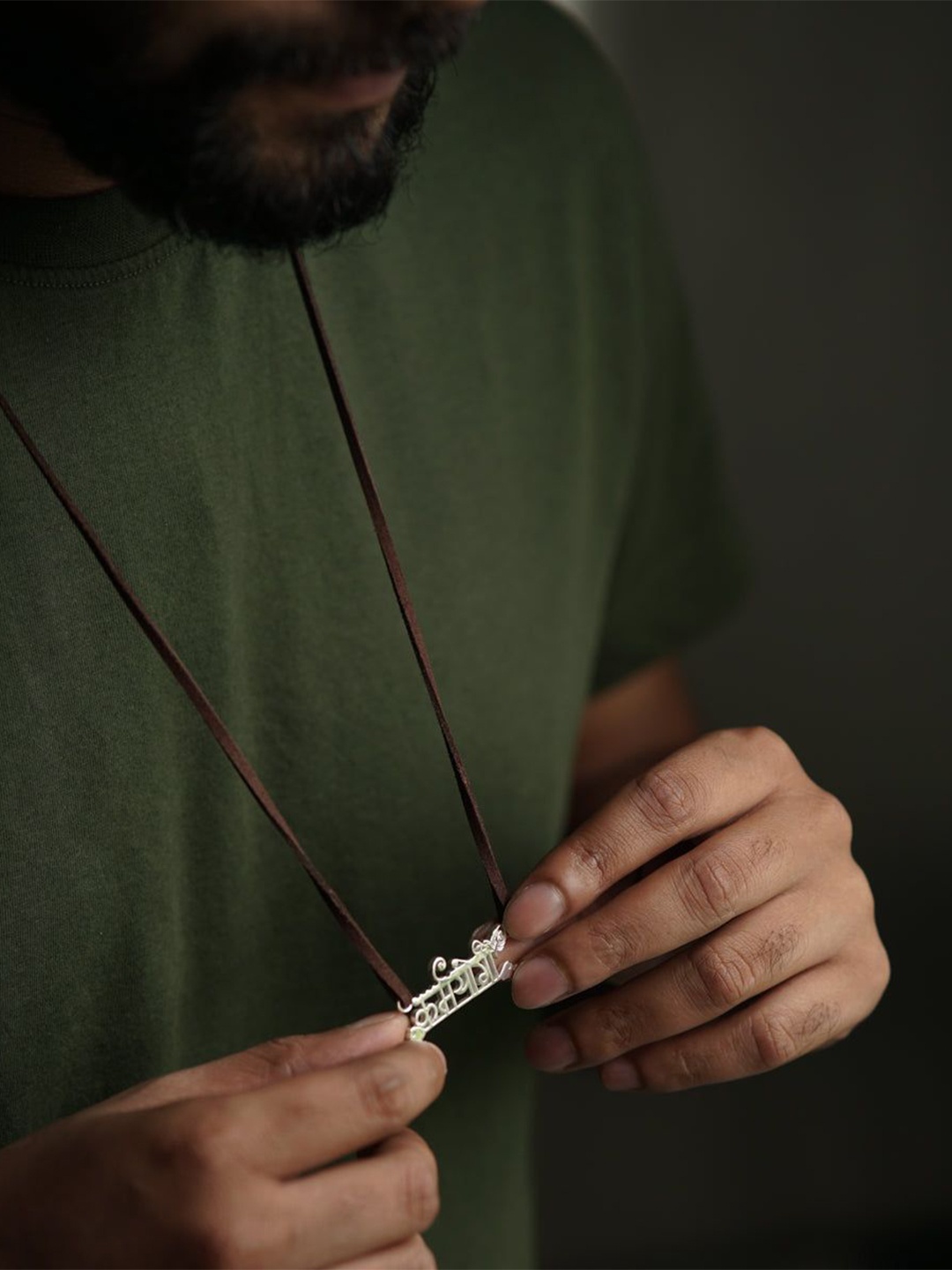 

House of Aadyaa Sterling Silver Chain, Black