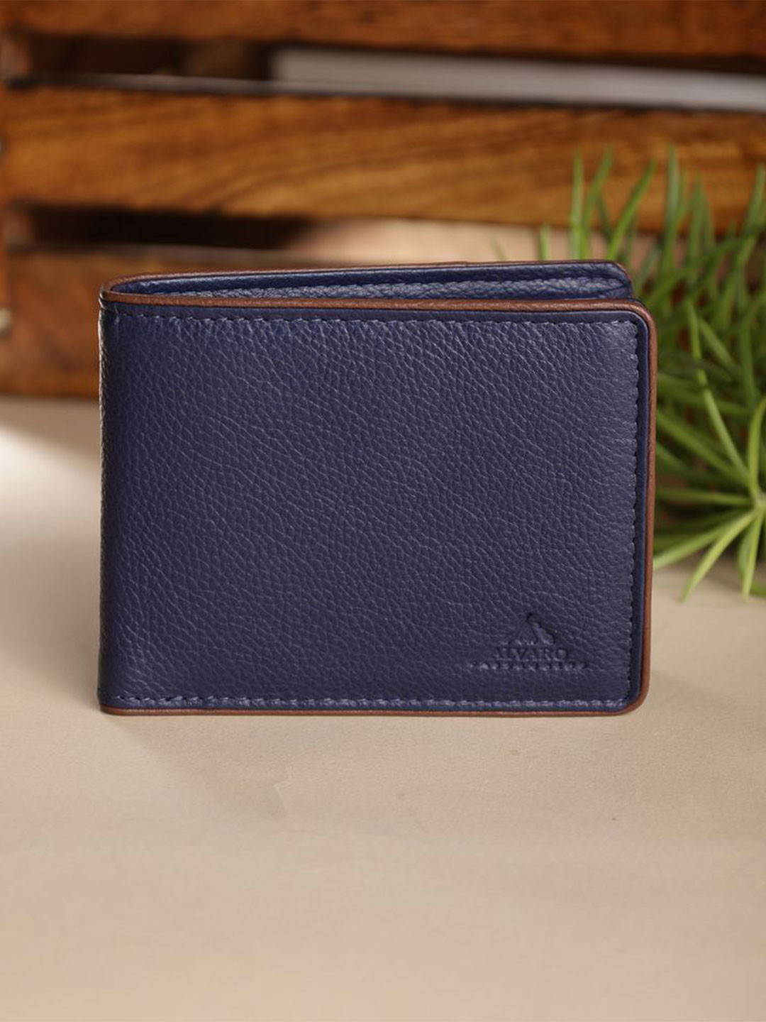 

Alvaro Castagnino Men Leather Two Fold Wallet, Blue
