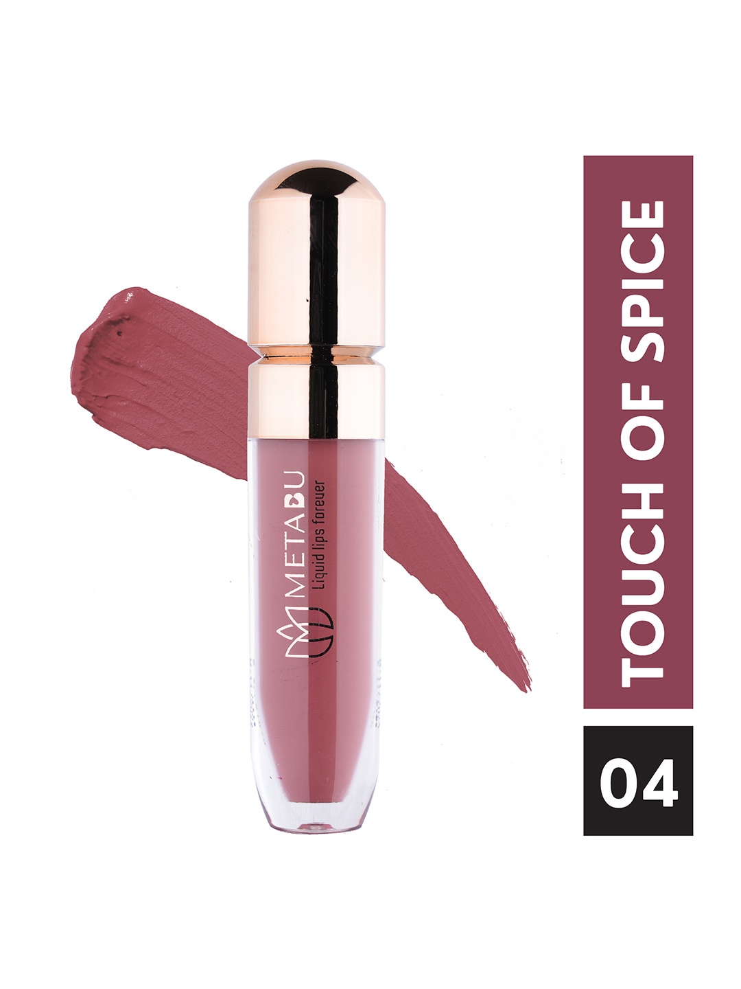 

METABU Waterproof Long-Lasting Liquid Lipstick 4.25ml - Touch Of Spice 04, Pink