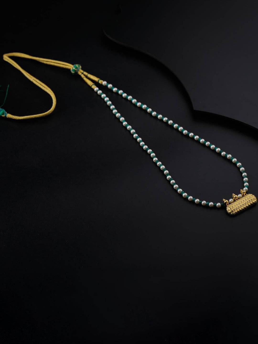 

House of Aadyaa Sterling Silver Necklace, Gold