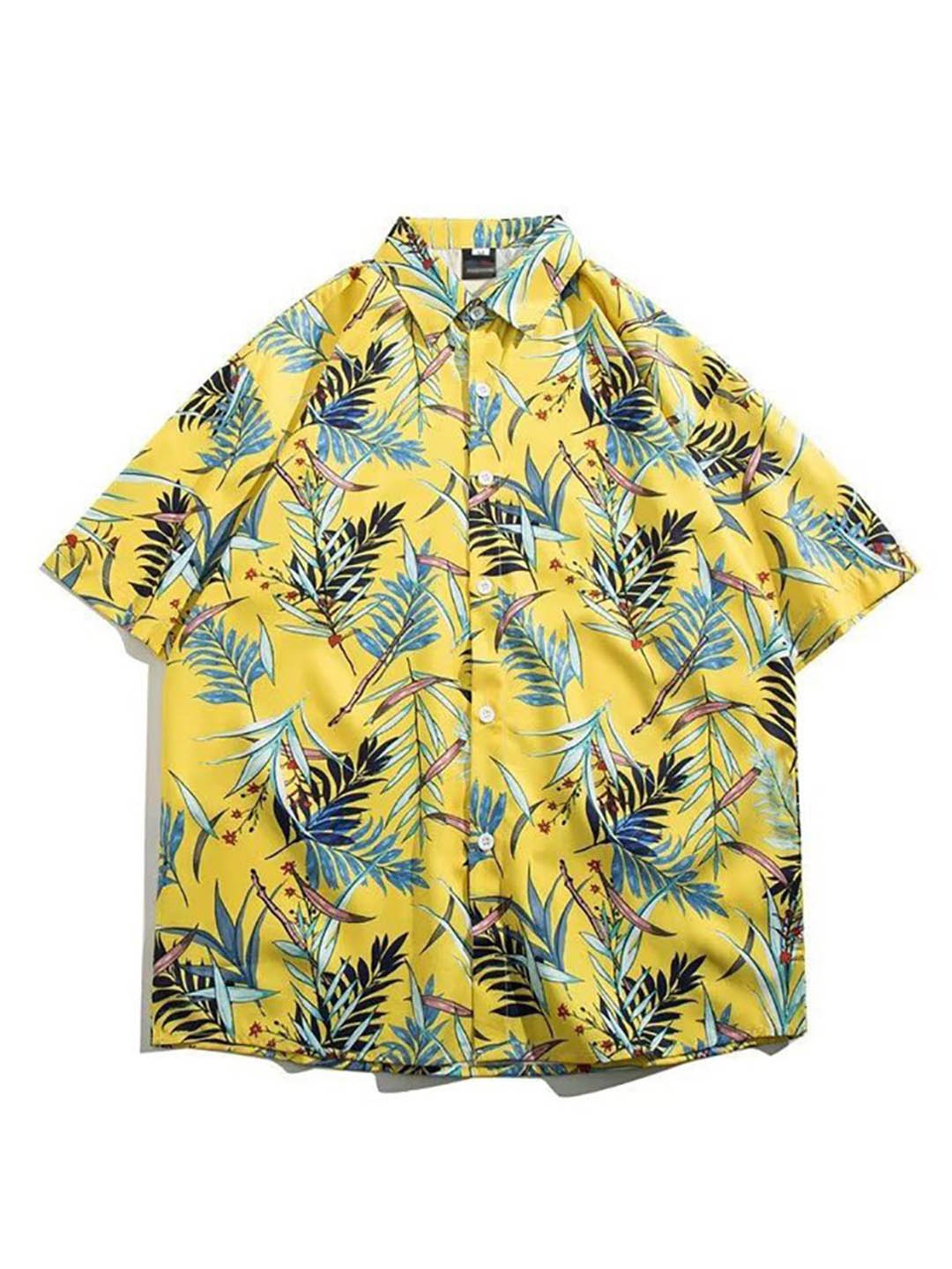 

StyleCast x Revolte Men Tropical Printed Casual Shirt, Yellow