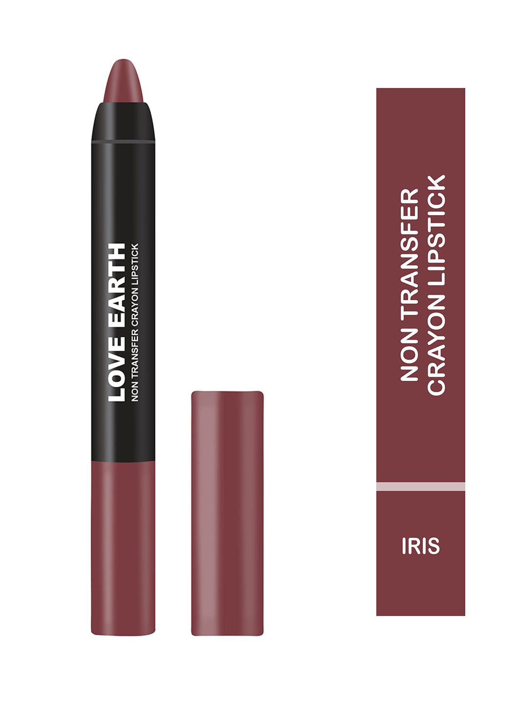 

LOVE EARTH Non Transfer Crayon Lipstick - 3.5 g - Iris, Brown