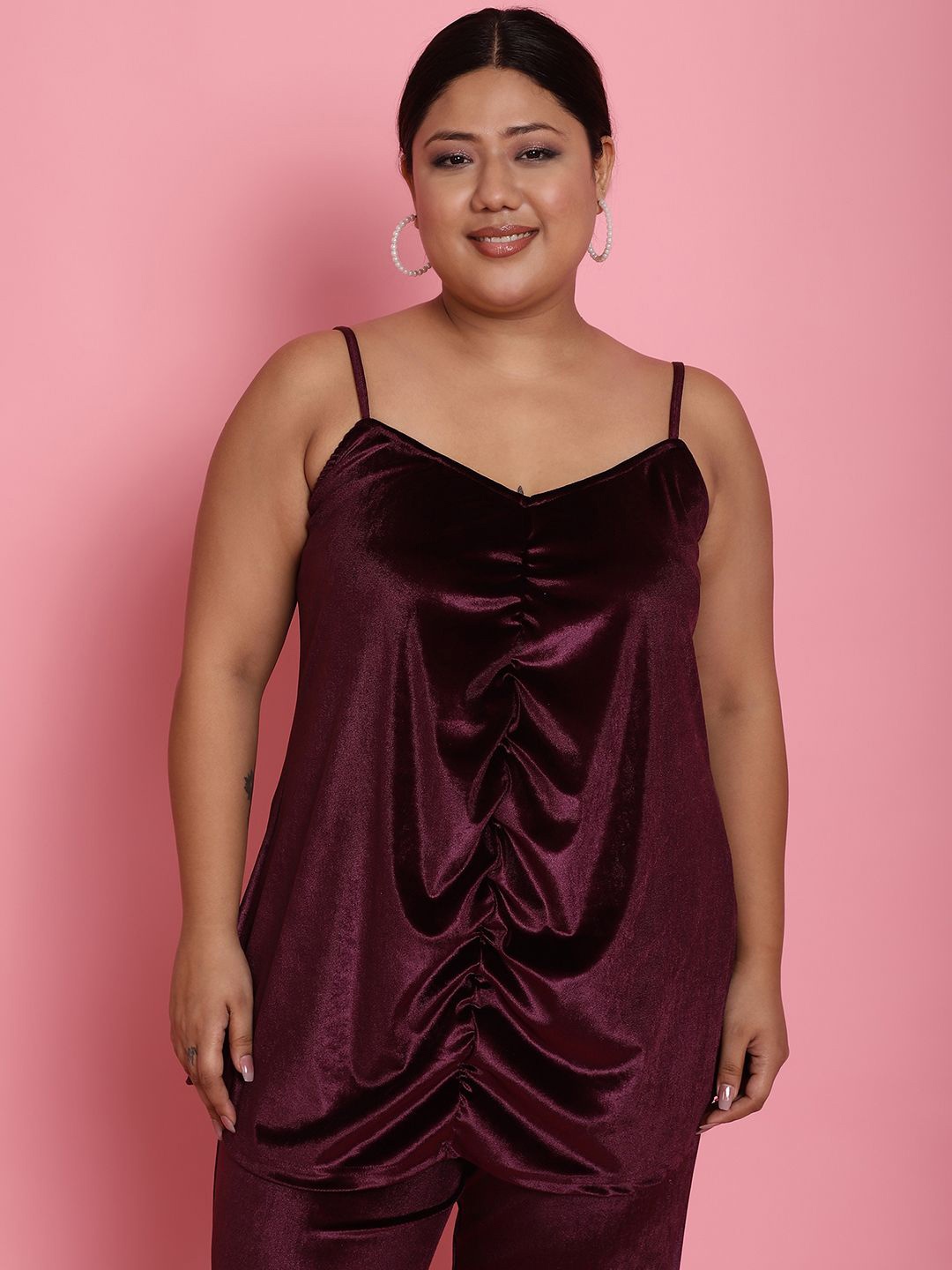

theRebelinme Velvet Top, Burgundy