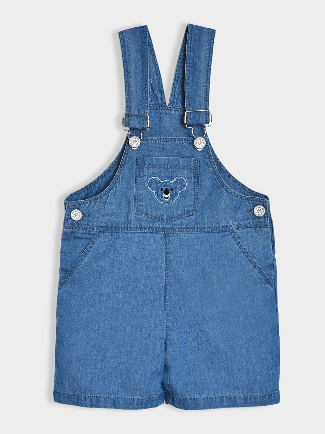 

MiArcus Kids 100% Cotton Denim Dungaree Blue