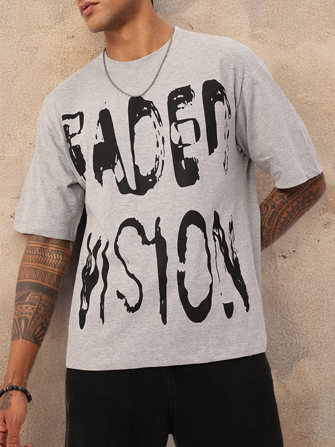 

Kook N Keech Urban Faded View Printed Relaxed Fit T-shirt, Grey