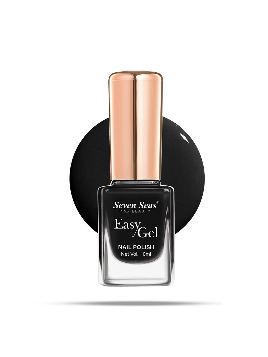 

Seven Seas Easy Gel Long Wearing Glossy Nail Polish - 10 ml - Shade No - 218 - Black
