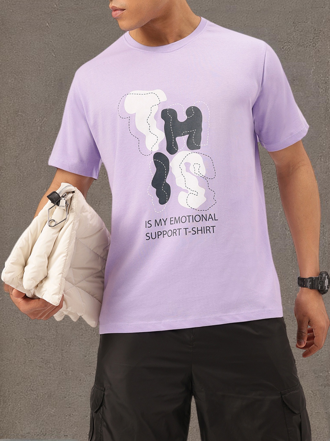 

Kook N Keech Everyday Essentials Printed Comfort Tee, Lavender