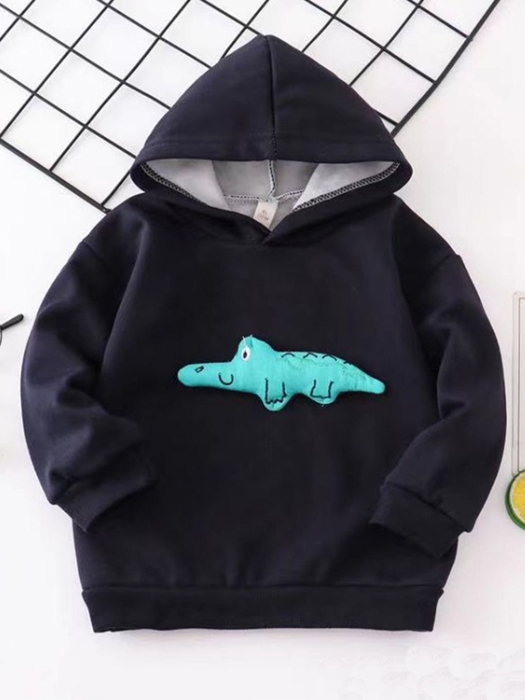 

Bold N Elegant Kids Printed Hooded Sweatshirt, Black